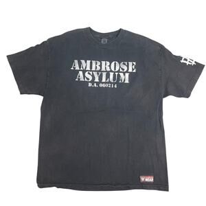WWE Dean Ambrose Ambrose Asylum T-shirt Black Sz XL D.A. 060214 Sun Faded 90s